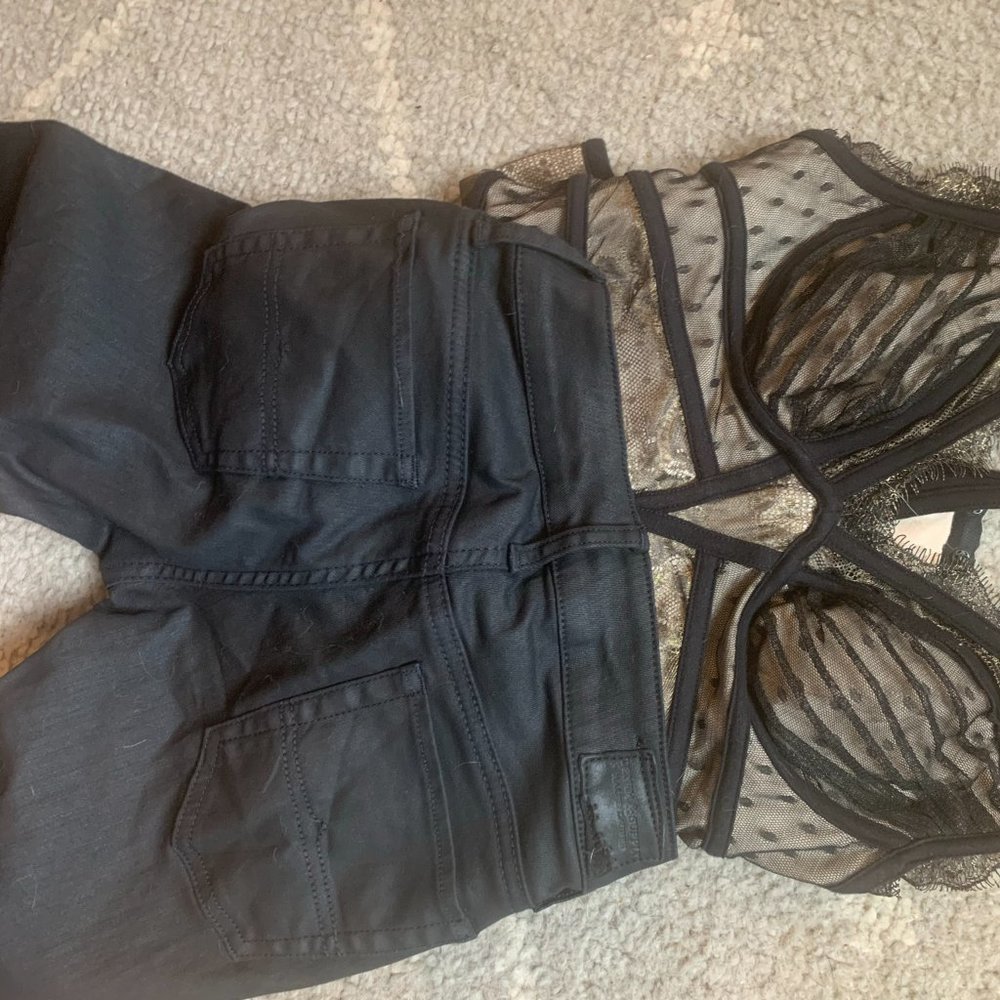 Sz 26 Ralph Lauren Coated Black Denim-NWOT - Picture 6 of 8